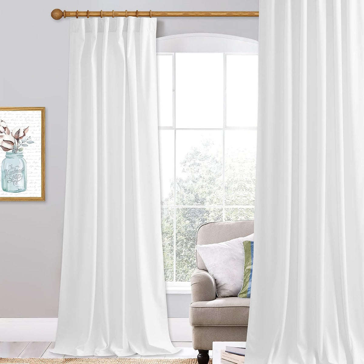 Navy Blue Blackout Curtains for Bedroom W52 x L96 inches 1 Panel | Premium Luxury Fabric, Vintage Style, Thermal Insulated Privacy Protect Velvet Drapes for Bedroom, Living Room, Sliding Door - Image 15