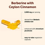 Micro Ingredients Berberine supplement bottle back label details