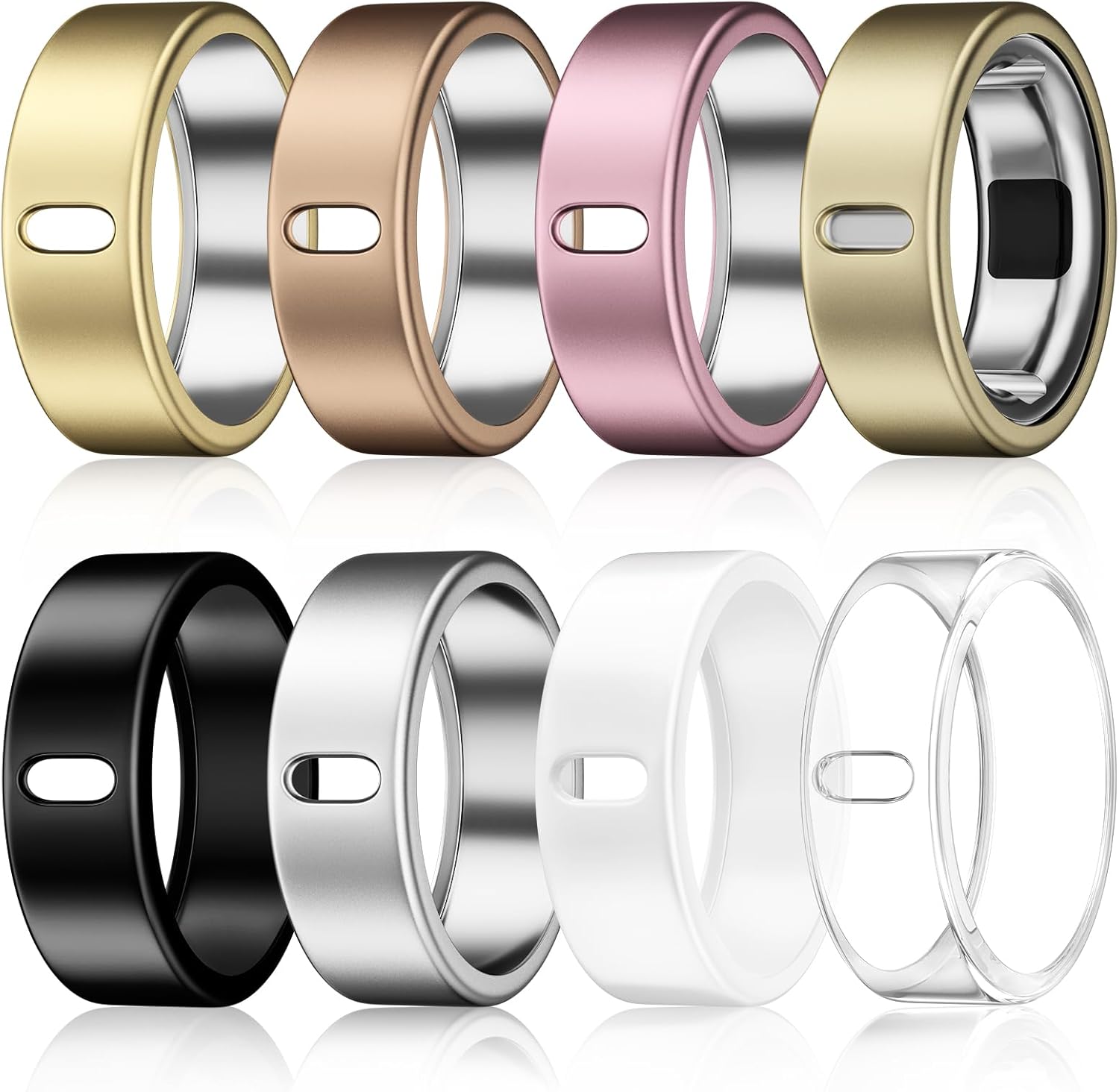Vigamen Oura Ring Gen 4 matte TPU protective covers front view showing individual size options.