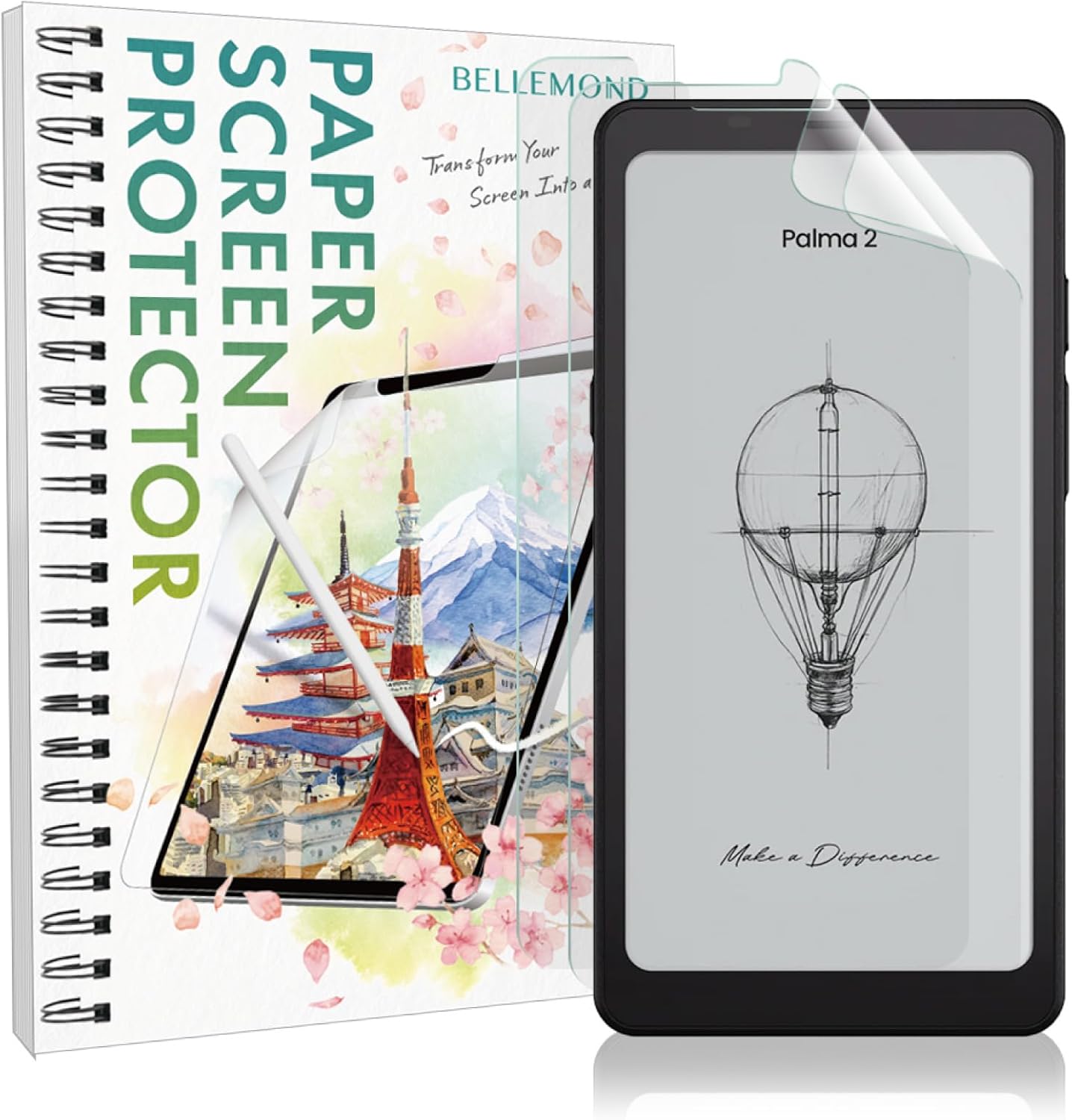 Bellemond Kent Paper Screen Protector for Onyx Boox Palma 2 front view
