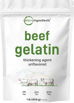 Beef Gelatin Powder, 2lb (32oz) | Premium Source from Grass-Fed & Pasture Raised Beef | Unflavored Thickening Agent for Cooking & Baking | Rich in Natural Protein & Collagen | Non-GMO, Gluten Free - Image 9