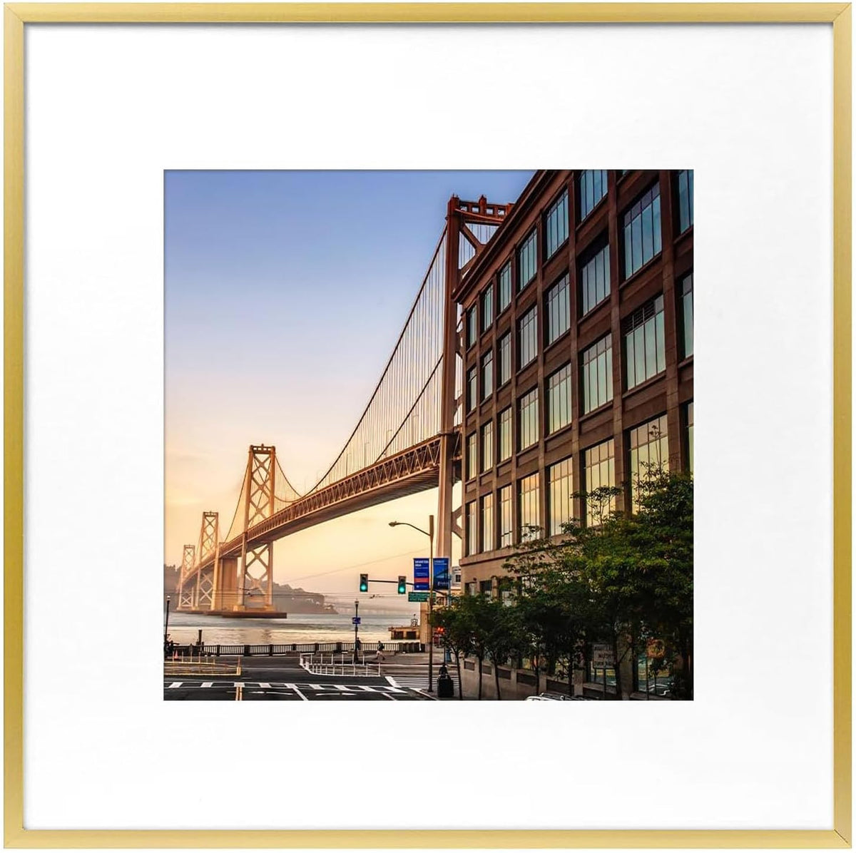 Frametory 9x12 Aluminum Picture Frame with Mat for 6x8 Photo, Black | Includes tempered glass front, removable mat, and built-in hangers for wall mounting. Ideal for home office or living room - Image 15