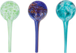 Colorful hand-blown glass plant watering bulbs in assorted colors
