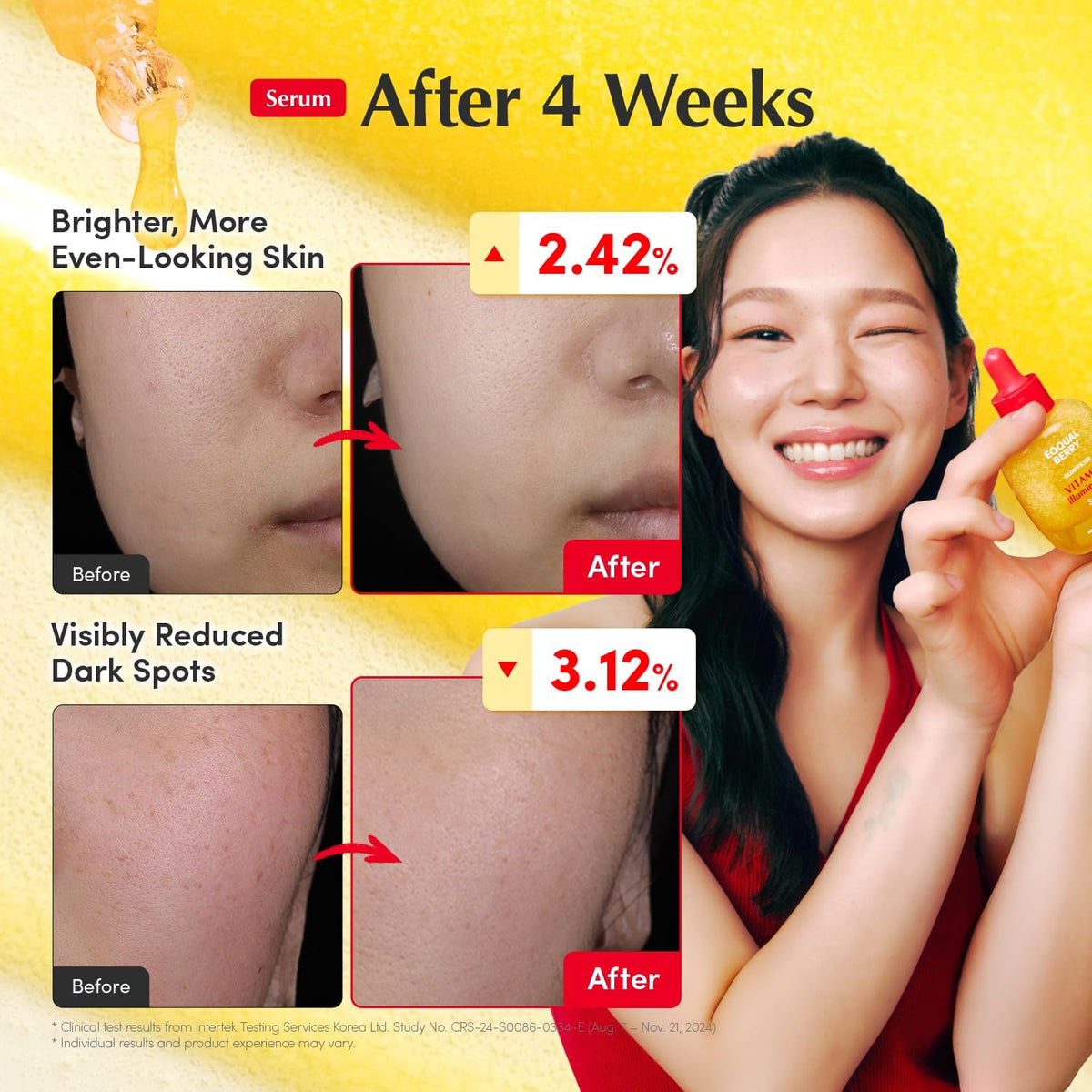 Eqqualberry Korean skincare set active ingredients graphic display