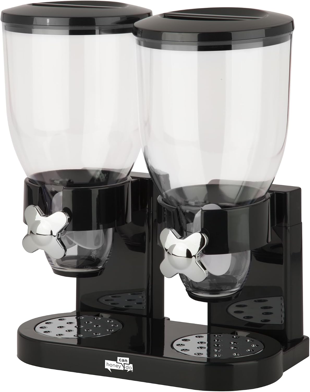 Zevro food dispenser portion control twist knobs close up