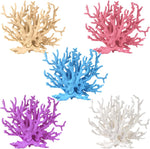ASUNFO artificial coral reef decor 5 pack front view in a clean freshwater aquarium landscape