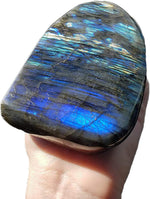 JIC Gem Class 1 Labradorite Polished Gemstone Healing Crystal Worry Palm Stone Crystal Reiki Stone for Anxiety Stress 0.8-1 lb - Image 12