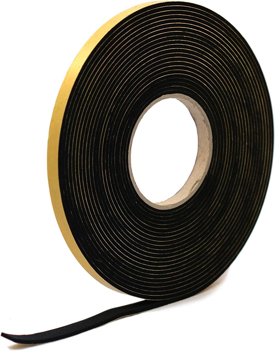 Neoprene Rubber Black Self-Adhesive Sponge Strip 12mm Wide x 3mm Thick x 10m Long - Image 1