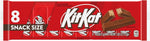 Authentic USA imported Kit Kat chocolate snack bars displayed on a white backdrop.