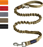 Auroth heavy duty bungee dog leash army yellow front view