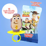 Close up of the wearable Buzz Lightyear candy ring showing the 1.5 inch dimensions.