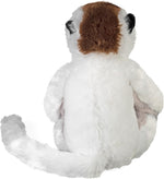 Wild Republic Sifaka stuffed animal sitting posture view