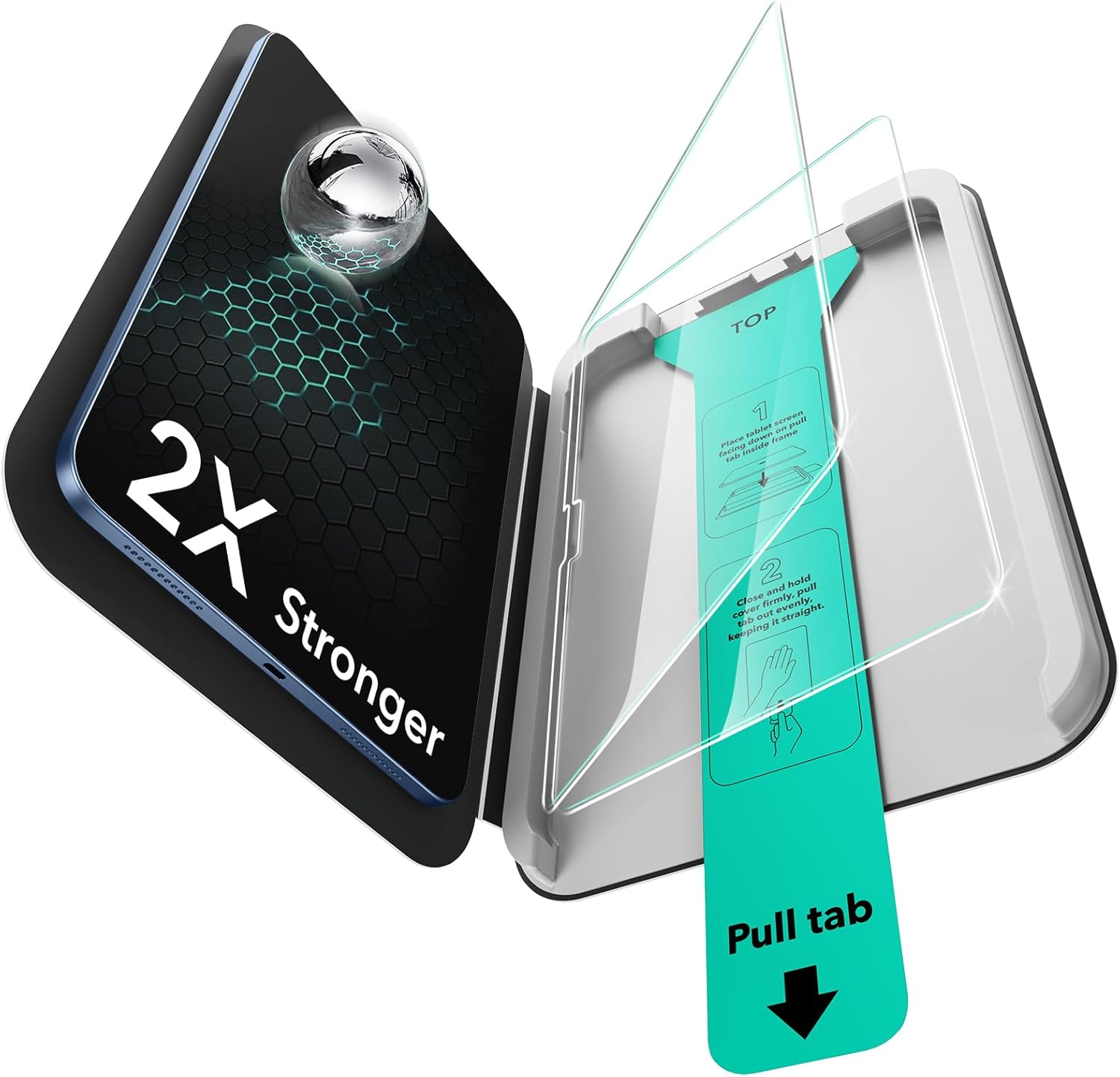 ESR 2 Pack Screen Guard for iPad front view