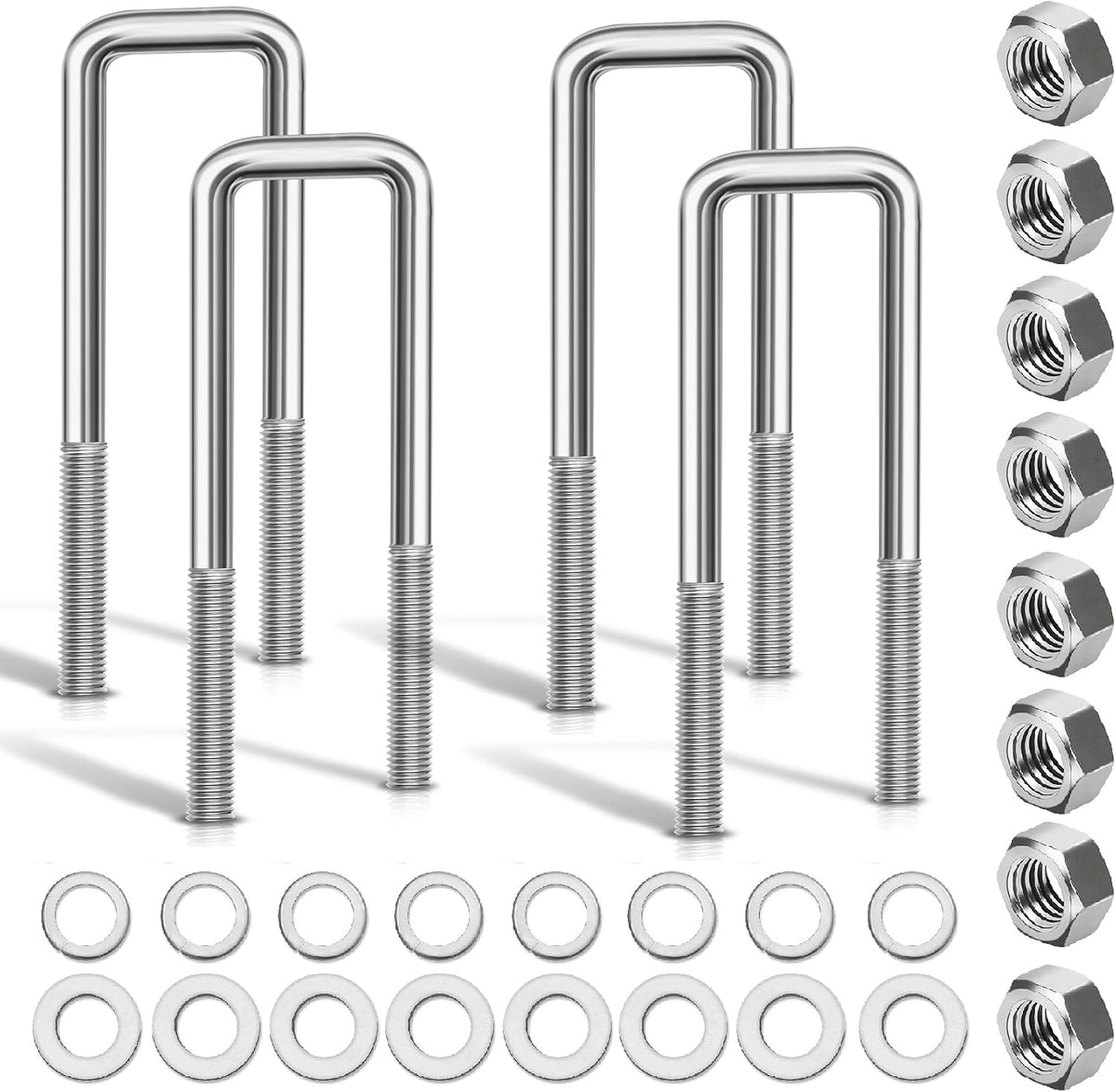 Foinwer square U-bolts assembled layout