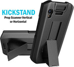 Nakedcellphone case with kickstand propped horizontally