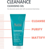 Avene Cleanance face wash bottle showing soap-free label