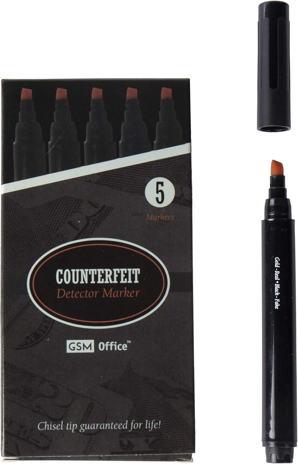 GSM Brands counterfeit money bill detector pens front view packaging