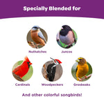 Top view of Kaytee bird seed mixture ingredients
