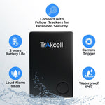 Trakcell smart Bluetooth locator card in leather wallet
