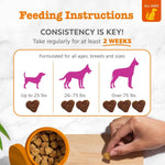 Zesty Paws skin and coat fish oil chews for dogs feeding instructions