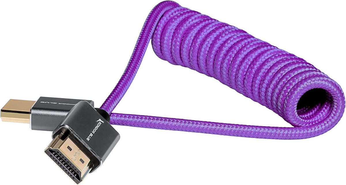 Kondor Blue video monitor cable braided texture detail