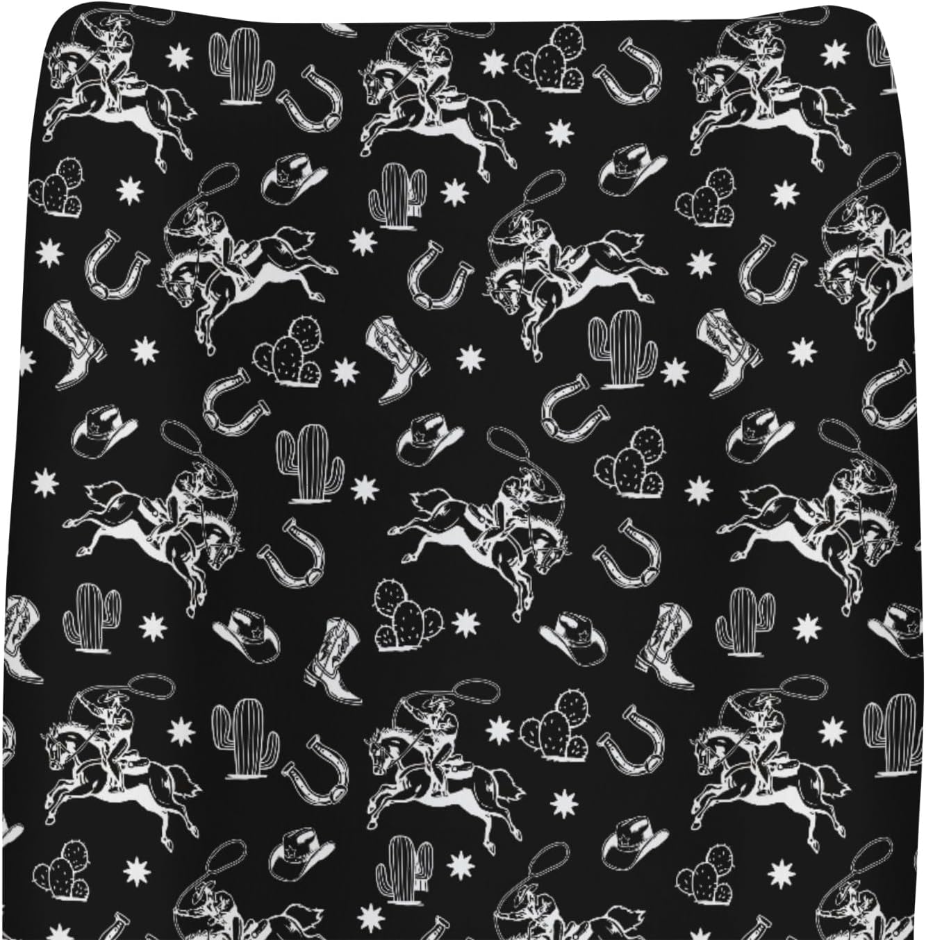Kastlee retro western cowboy changing pad cover front view
