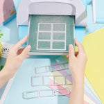 Close up view of wave edge pattern metal cutting stencils