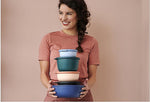 Mepal Rosti Cirqula white bowl with lid open
