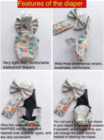 HEZHUO printed cloth diaper for domestic poultry back view layout