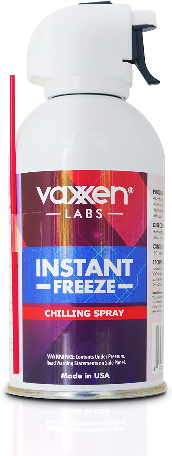 Vaxxen Labs Instant Freeze Chilling Spray front view professional grade aerosol coolant canister