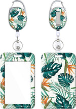 Retractable Badge Holder, Cute Print Pattern Belt Clip Badge Reel with Keychain, Name Tag Work Vertical Id Card Protector for Nurse Medical Teacher Student (Milk Cow Print) - Image 11