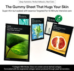 Close up of the microfiber gummy sheet texture emphasizing the ultra adhesive design for face contours.