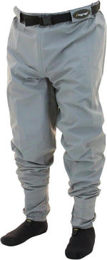 Frogg Toggs Men's Hellbender Stockingfoot Guide Pant front view slate color premium wading gear