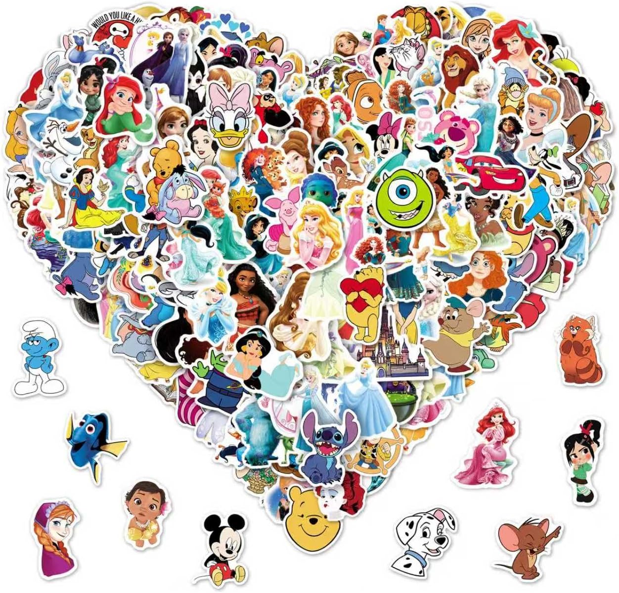 ZCXDF Disney Princess cartoon sticker collection pack front view