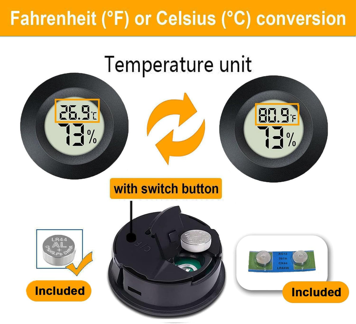 Jedew digital hygrometer used for greenhouse climate monitoring