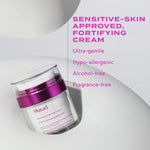 Top view of Murad Heartleaf Calming Cream moisturizer jar