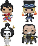 Funko Pop Anime One Piece Set of 4 front view collectibles