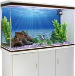 Bubble free fabric aquarium background showing a premium non glare finish under professional lighting setups.