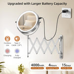 Famihomii bathroom mirror displaying touch control dimming interface