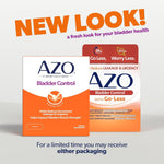 AZO Bladder Control 54 capsules package showing key product highlights