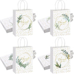 Colarr greenery thank you gift bag front view