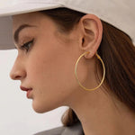 Gacimy hypoallergenic hoop earrings macro shot of secure clasp mechanism