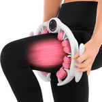 Tydaris Anti Cellulite Roller front view of the white and pink manual lymphatic drainage massager