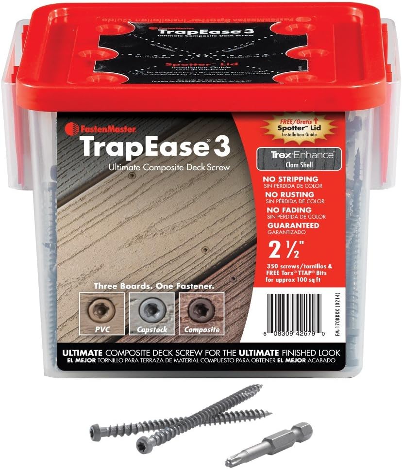 FastenMaster deck screw composite island mist front view hardware