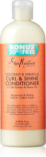 Shea Moisture coconut oil conditioner lifestyle product flatlay