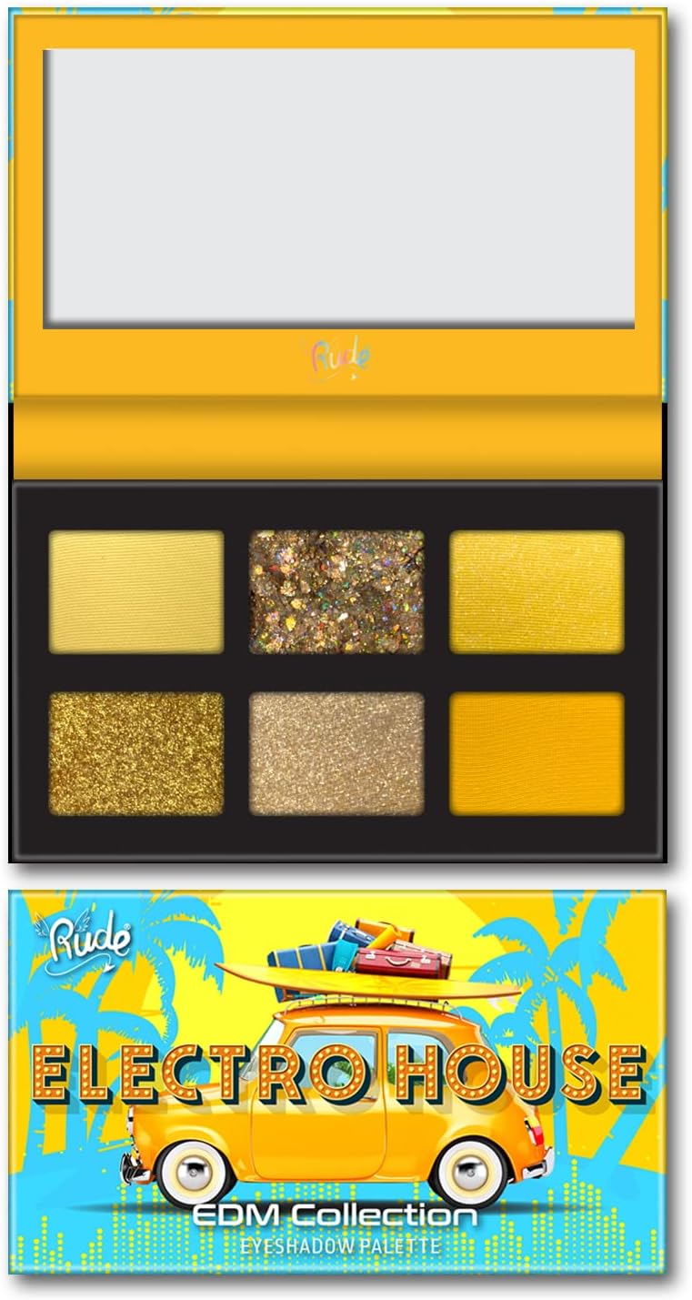 Rude Cosmetics Electro House eyeshadow palette front view cosmetic product