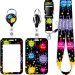 Cool Black ID Badge Holder Lanyard & Retractable Badge Holder Reel Cute Key Lanyard for Women Men Girls Teens Kids for ID Badges Keys(Goth Moon Sun) - Image 9