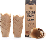 Bake Choice tulip cupcake liners front view in packaging box