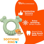 Freezable Nylabone puppy teething ring for gum soothing relief