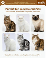 Comparison of Chillpln cat brush features for long hair maintenance